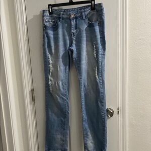 Distressed Light Blue Jeans